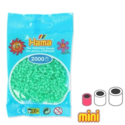 Afbeelding van Hama 501 11 zak met 2000 mini kralen (kleine Ø 2,5 mm) lichtgroen