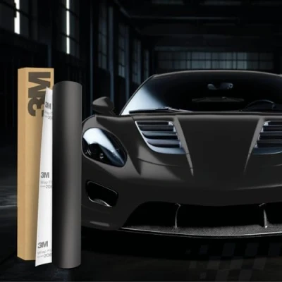 Afbeelding van 3M 2080 Auto wrapping folie 30 x 152 cm zelfklevende voor auto, motorfiets, boot 3D met luchtkanalen (M12 zwart mat)