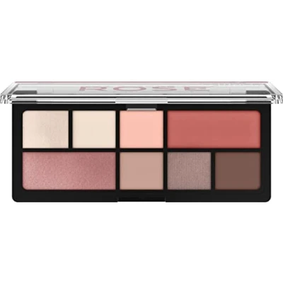 Afbeelding van Catrice The Electric Rose Eyeshadow Oogschaduwpalet, roze, 8 tinten glinsterend mat metallic, veganistisch, zonder microplasticdeeltjes, geurvrij, olievrij, 9 g