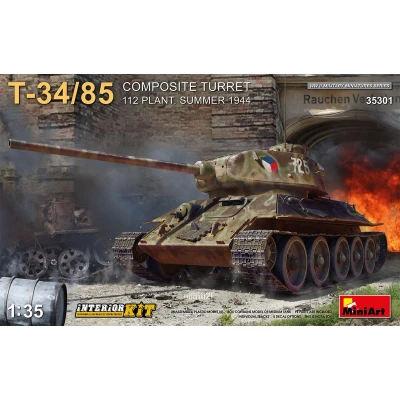 Afbeelding van 1:35 MiniArt 35301 T 34/85 Composite Turret 112 Plant Summer 1944 w/ Interior Plastic kit