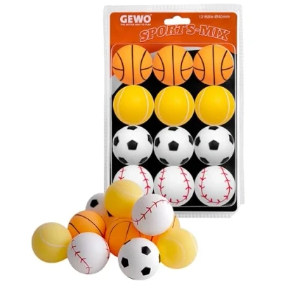 Afbeelding van GEWO Tafeltennisballen Sports Mix 12 stuks