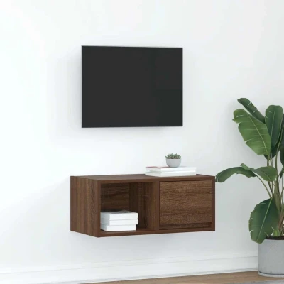Afbeelding van vidaXL TV meubel 60x31x25,5 cm bewerkt hout bruin eikenkleur