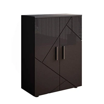 Afbeelding van Vicco Halfhoge kast Irma, Antraciet Hoogglans/Antraciet, 60 x 81 cm
