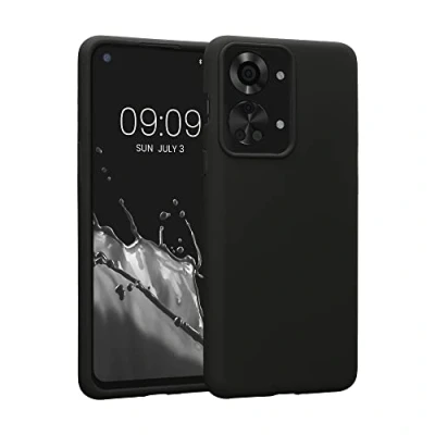 Afbeelding van kwmobile telefoonhoesje geschikt voor OnePlus Nord 2T 5G Hoesje met siliconen coating Smartphone case in zwart
