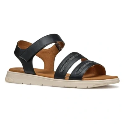 Afbeelding van Geox À Scratches Dandra Sandalen, Dames, Maat: 39, Noir Kunststof