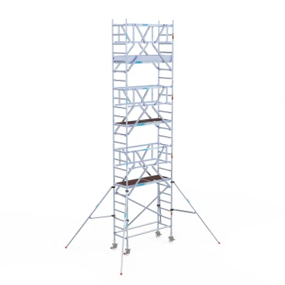 Afbeelding van Rolsteiger 0.75x1.90x8.20m houten platformen incl. dubbele voorloopleuningen