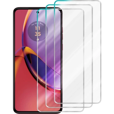 Afbeelding van Cadorabo 3x Screenprotector geschikt voor Motorola Moto G84 Beschermende Pantser Film in Getemperd (Tempered) Display beschermend glas 9H hardheid met 3D Touch