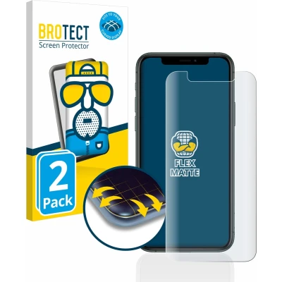 Afbeelding van BROTECT Screenprotector voor Apple iPhone 11 Pro Folie Beschermfolie matte volledig dekking (2 Stuks)