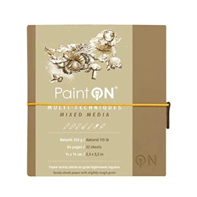 Afbeelding van Paint On mixed media notebook 14 x cm naturel 32 vel