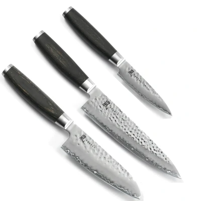 Afbeelding van Yaxell Taishi 3 delige Messenset Koksmes 20 cm, Santoku 12,5 cm &amp; Schilmes 10 VG T...