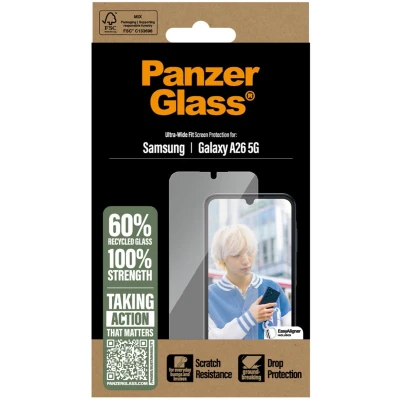 Afbeelding van PanzerGlass Ultra Wide Fit Screenprotector incl. applicator voor de Samsung Galaxy A26