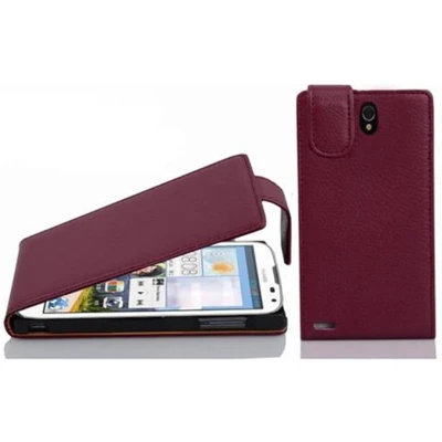 Afbeelding van Cadorabo Hoesje geschikt voor Huawei ASCEND G610 in BORDEAUX PAARS Beschermhoes flip design Case Cover van getextureerd imitatieleer