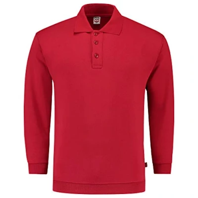 Afbeelding van Tricorp 301005 Polosweater Boord Rood 7XL
