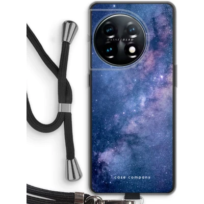 Afbeelding van Case Company® hoesje met Koord geschikt voor OnePlus 11 Nebula Telefoonhoesje Zwart Bescherming aan alle Kanten en Over de Schermrand