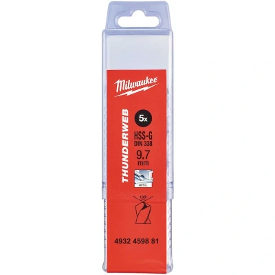 Afbeelding van MILWAUKEE 4932459881 THUNDERWEB metaalboor DIN 338 TW 9,7x133mm (5 st.)