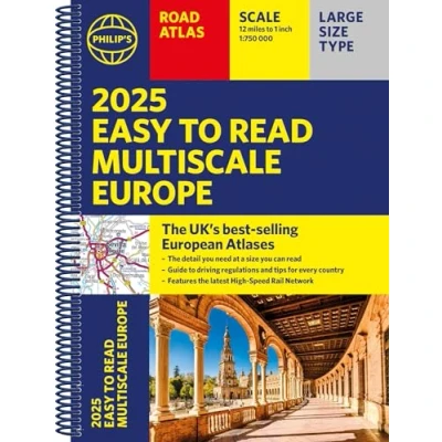 Afbeelding van Philip&#039;s Road Atlases 2025 Easy to Read Multiscale Atlas Europe