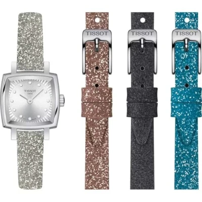 Afbeelding van Tissot Lovely Square Festive Kit T0581091703602 Horloge Leer Roze Ø 20 mm
