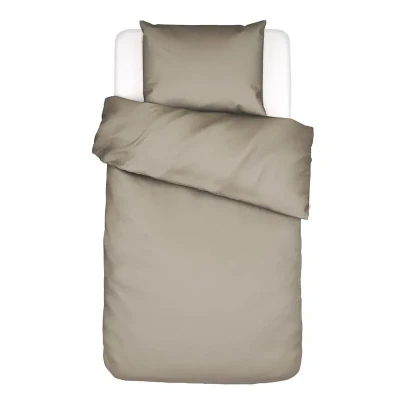 Afbeelding van ESSENZA Minte Dekbedovertrek Taupe Eenpersoons 140x200/220 cm