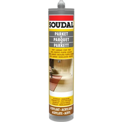 Afbeelding van Soudal overschilderbare Parket kit Donker grijs koker 290 ml