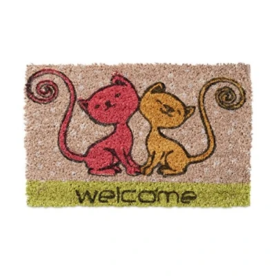Afbeelding van Relaxdays deurmat mini 40x25 kokosmat klein verschillende motieven voetmat kinderen C