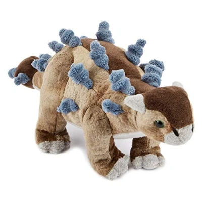 Afbeelding van Zappi Co Ankylosaurus dinosaurus ultrazacht pluche speelgoed (32 cm diep) Safari collectie, perfect voor kinderen, realistisch en