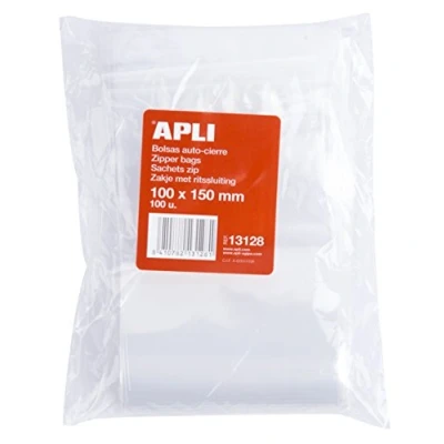 Afbeelding van APLI Hersluitbare plastic zak, 100 x 150 mm per stuks