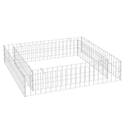 Afbeelding van vidaXL Verhoogd bed met schanskorf, verzinkt staal, 100 x 20 cm