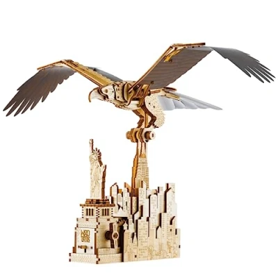 Afbeelding van Wood Trick Modelbouw 3D houten puzzel &#039;Liberty eagle&#039; (Vrijheidsarend) 308 stuks Geen lijm noch verf nodig!