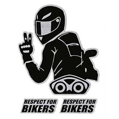 Afbeelding van 4R Quattroerre.it 32104 Respect for Bikers overgegoten sticker, 10 x 12 cm