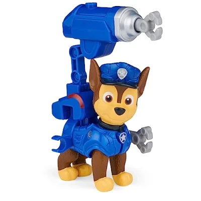 Afbeelding van PAW Patrol The Mighty Movie speelfiguur met rugzak clip en 2 projectielen stijlen kunnen variëren
