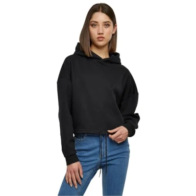 Image de Urban Classics Sweat à capuche surdimensionné pour femme, Noir, XL