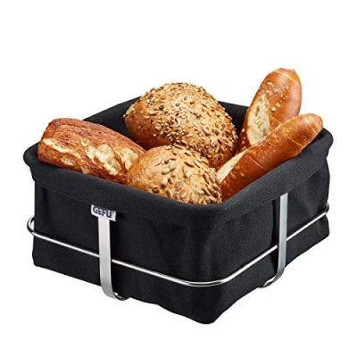 Image de Corbeille à pain Brunch carrée noire Gefu Noir Inox