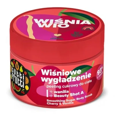 Afbeelding van Tutti Frutti gladmakende suikerscrub Kersen en Vanille + Beauty Shot A 300g