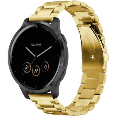 Afbeelding van iMoshion Stalen 18 mm bandje Geschikt voor Garmin Vivoactive 4s / 3s Venu 2s Vivomove Fossil Gen 6 5e Goud