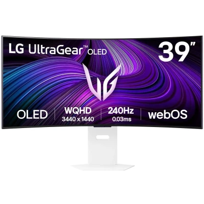 Afbeelding van LG UltraGear OLED 39GX90SA W Curved Ultrawide Gaming Monitor 240hz USB C Smart WebOS 39 inch