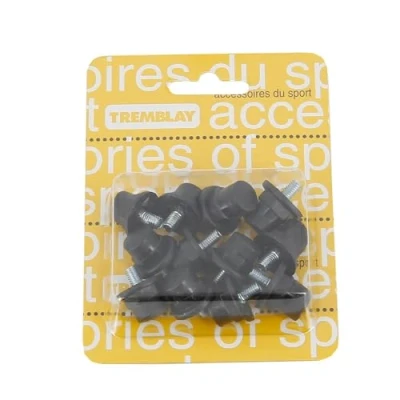 Image de Crampons football Nylon Tremblay 13mm 16mm crampons12 Noir Taille : 13 16 mm