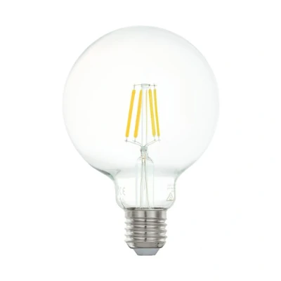 Afbeelding van EGLO E27 LED Globe Gloeilamp klassieke retro verlichting 4W (komt overeen met 40W), 470 lumen, warm wit 2700 Kelvin, Edison G95, Ø 9,5 cm