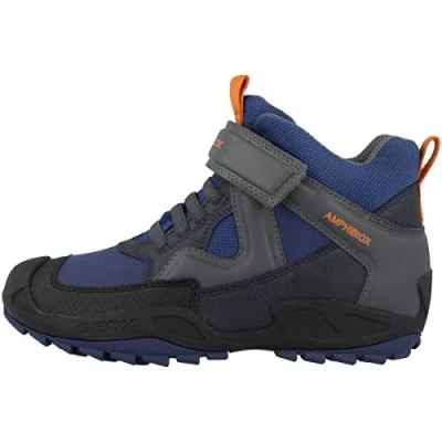 Afbeelding van Geox J New Savage Boy B A schoenen, Blue Dark Grey, 25 EU, Dk Grey