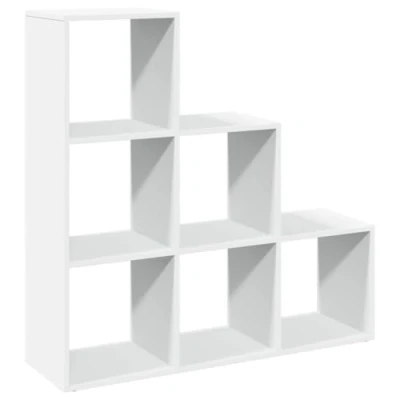 Afbeelding van Kamerscherm / boekenkast 3 laags 99x29x99 cm bewerkt hout wit