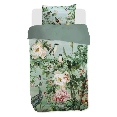 Afbeelding van M.M Linen Chinoiserie Dekbedovertrek Eenpersoons 140x200/220 cm Groen