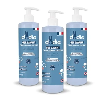 Afbeelding van DODIE 3 x in 1 wasgels (3 500 ml) gezichtsreiniger, lichaam en haar, hypoallergeen, vanaf de geboorte