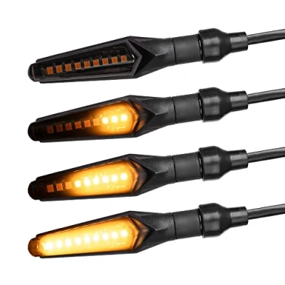 Afbeelding van heldere led knipperlichten voor motorfiets, met E mark, universeel, mini knipperlicht, sequentieel loopeffect, quad ATV, roler, looplichtknipperlicht, super optiek, extra watercontrole, IP67