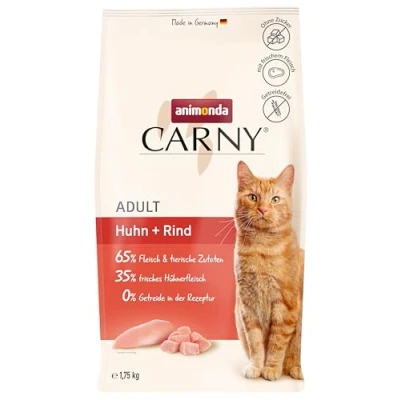 Afbeelding van 3x1,75kg animonda Carny Adult Huhn + Rind Katzenfutter trocken
