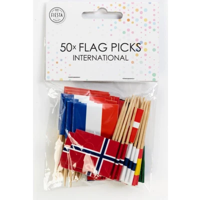 Afbeelding van Prikkers vlag Internationaal 50 stuks