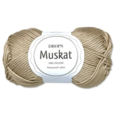 Afbeelding van Frida&#039;s Wollhaus Drops 50 g nootmuskaat katoen voor breien en haken gemerceriseerd garen 45 kleuren (23 camel)