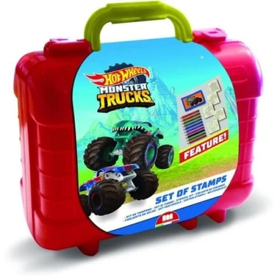 Image de Travel Set Multiprint 42143 5 Tampons Hot Wheels, 10 Crayons