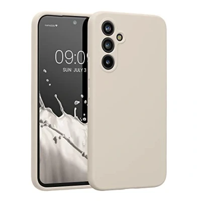 Afbeelding van kwmobile telefoonhoesje geschikt voor Samsung Galaxy A54 5G TPU backcover met siliconen coating Smartphone case in mat crème