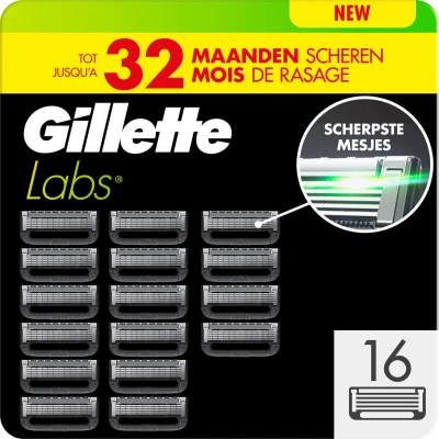 Afbeelding van GilletteLabs With Exfoliating Bar En Heated Razor 16 Scheermesjes Van Gillette