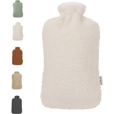 Afbeelding van Ølav North XL Kruik met Teddy hoes Tot 8 uur warmte Heerlijk zacht Warmwaterkruik 3 liter Wit Cadeau voor vrouw &amp; man