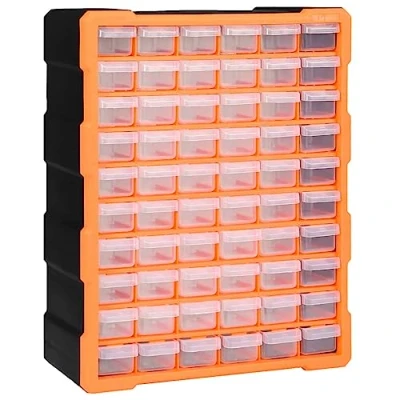 Afbeelding van vidaXL Organiser met 60 lades 38x16x47,5 cm